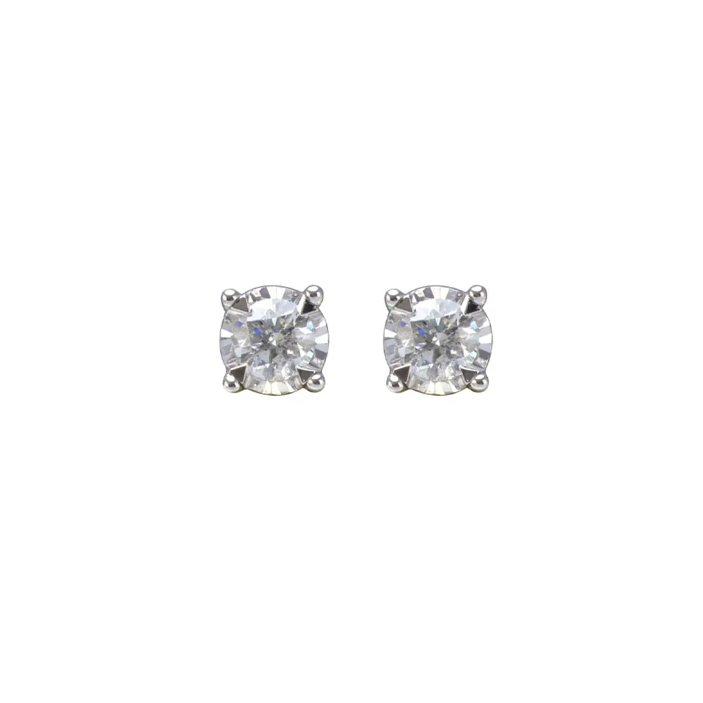 14Kt White Gold Diamond 1/2Ctw Earring