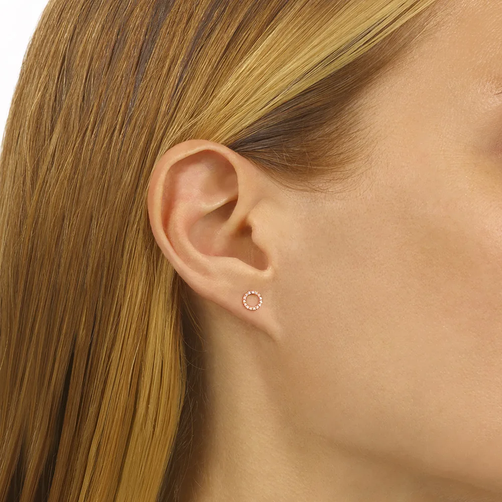 10Kt Rose Gold Diamond 1/15Ctw Earring view 2