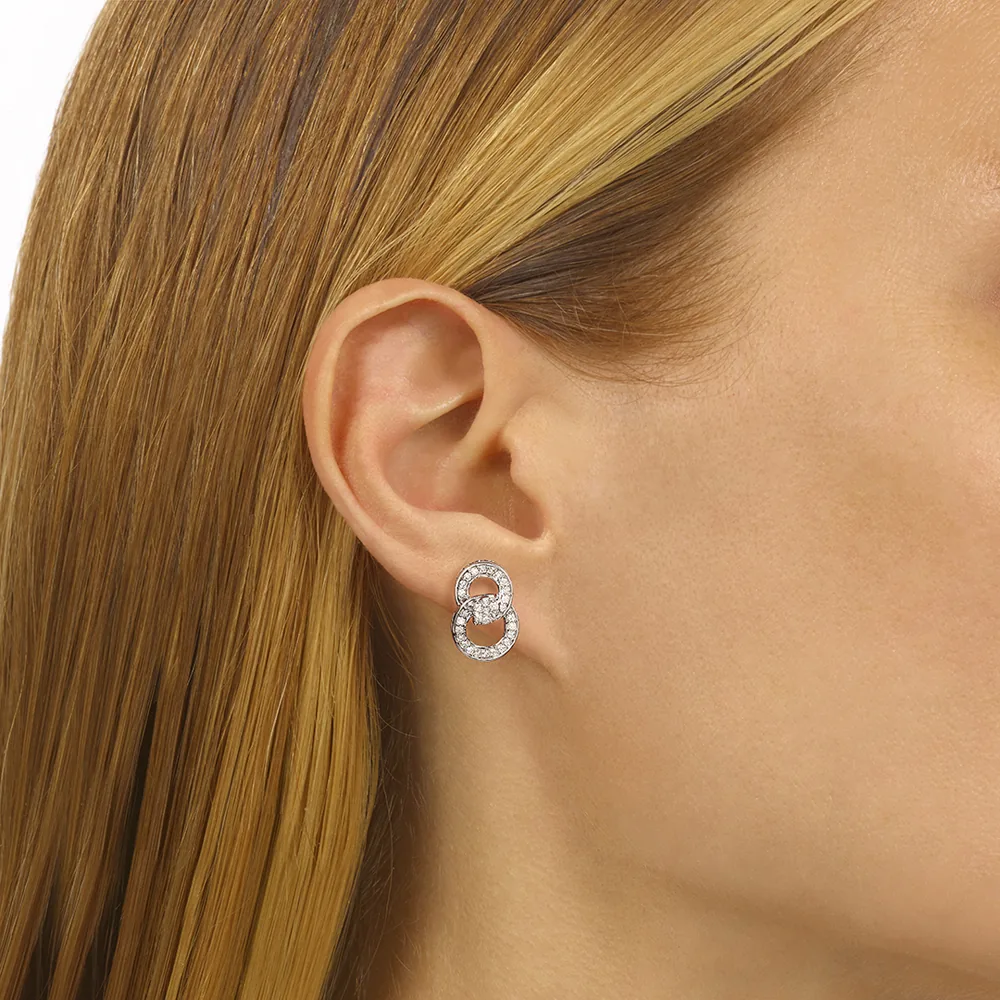10Kt White Gold Diamond 1/2Ctw Earring view 2