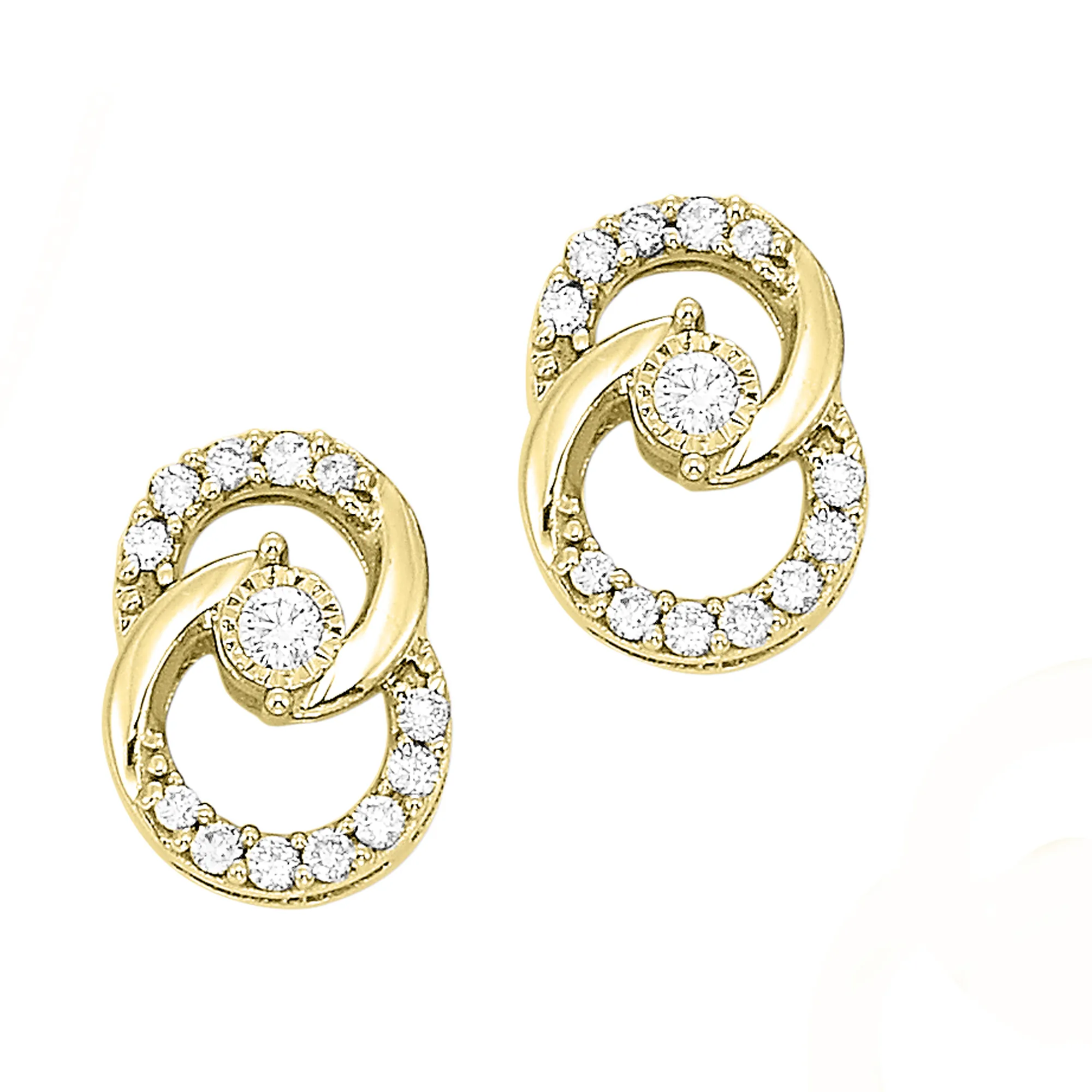 10Kt Yellow Gold Diamond 1/4Ctw Earring