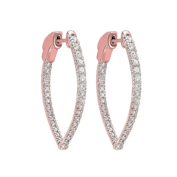 14Kt Rose Gold Diamond 1/2Ctw Earring