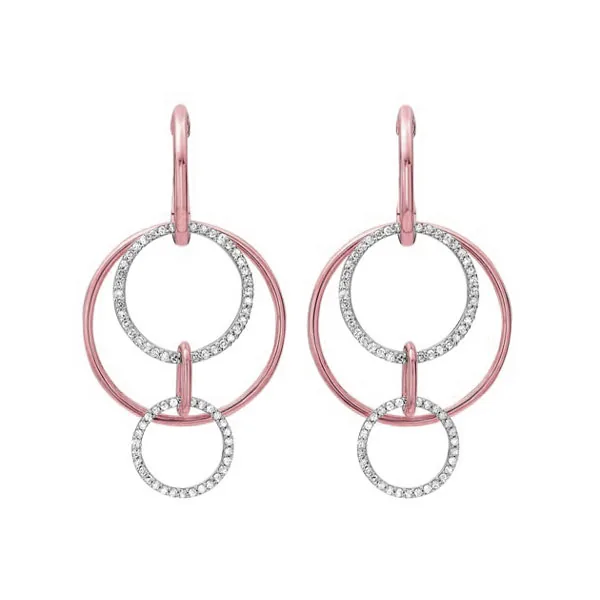 14Kt Rose Gold Diamond 1/2Ctw Earring