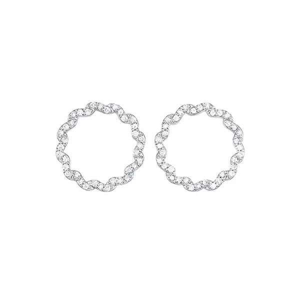 Silver Diamond 1/4Ctw Earring