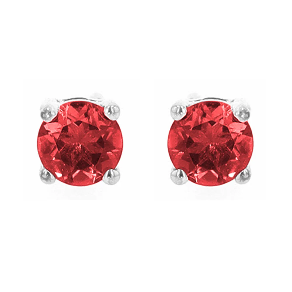 Silver Garnet 5/8Ctw Earring