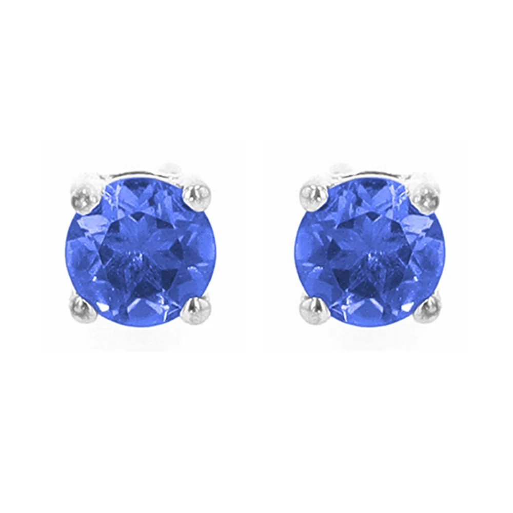 Silver Sapphire 5/8Ctw Earring