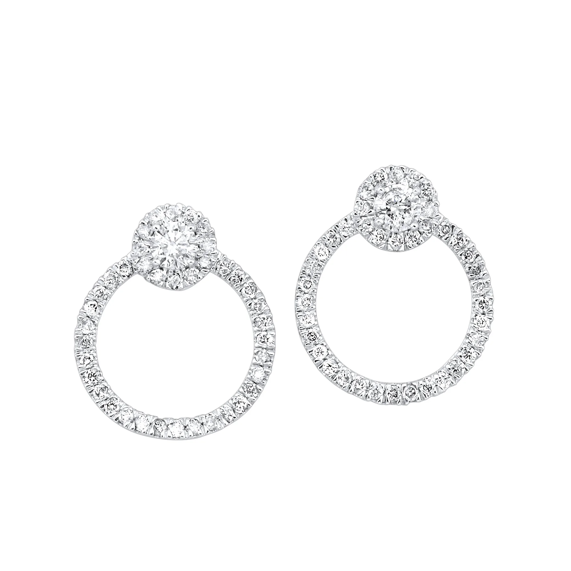 14Kt White Gold Diamond 3/8Ctw Earring