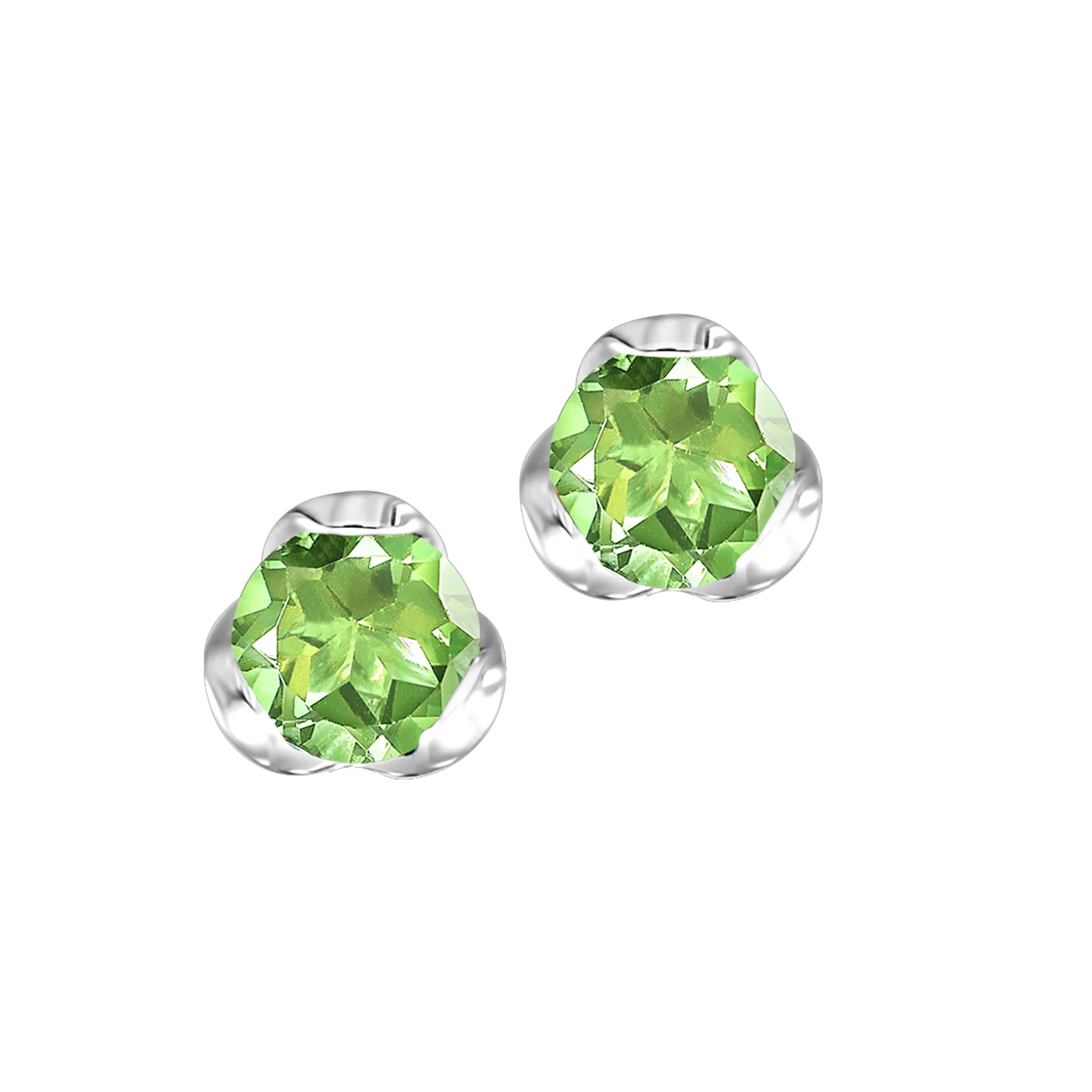 Silver Peridot 1/2Ctw Earring