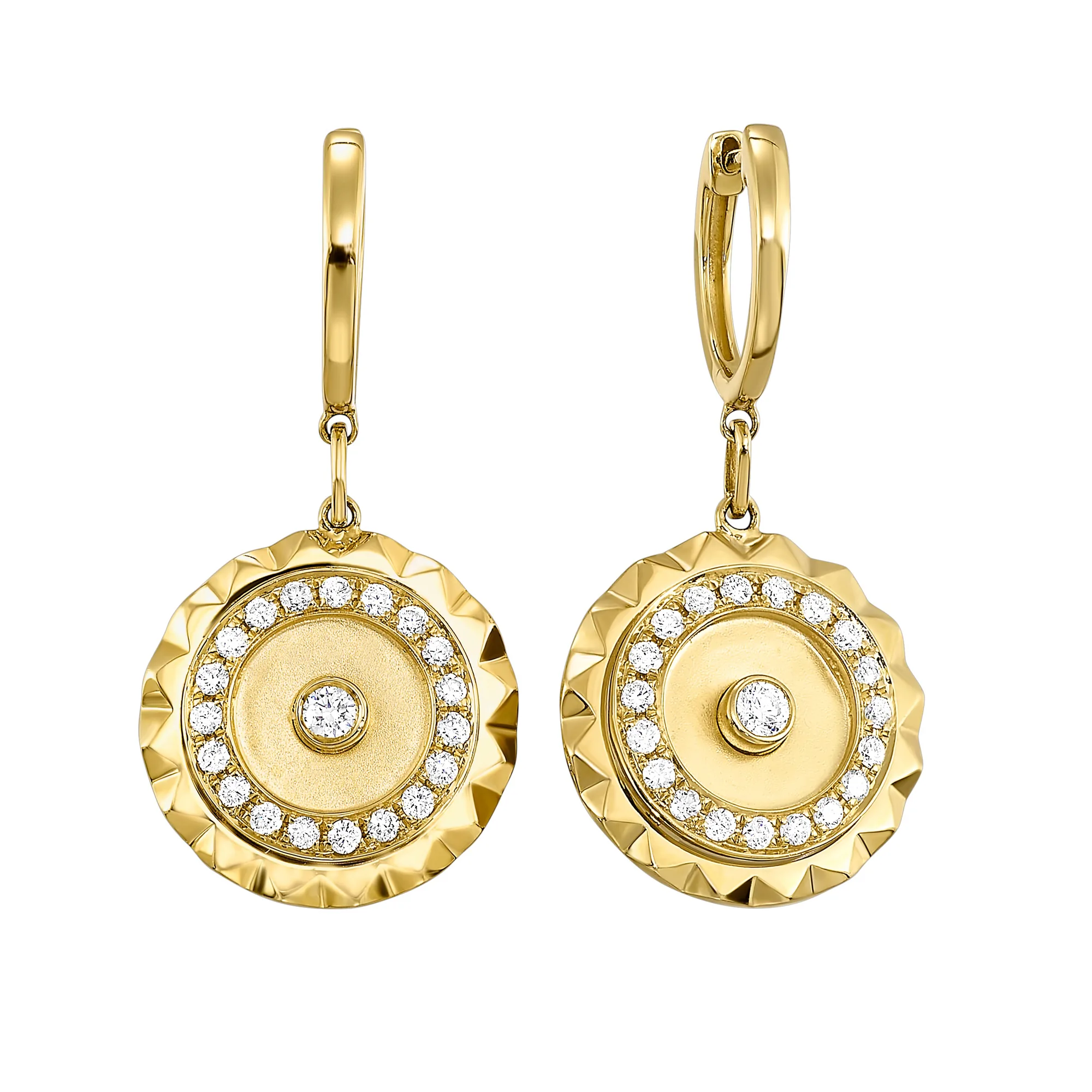 14Kt Yellow Gold Diamond 1/2Ctw Earring