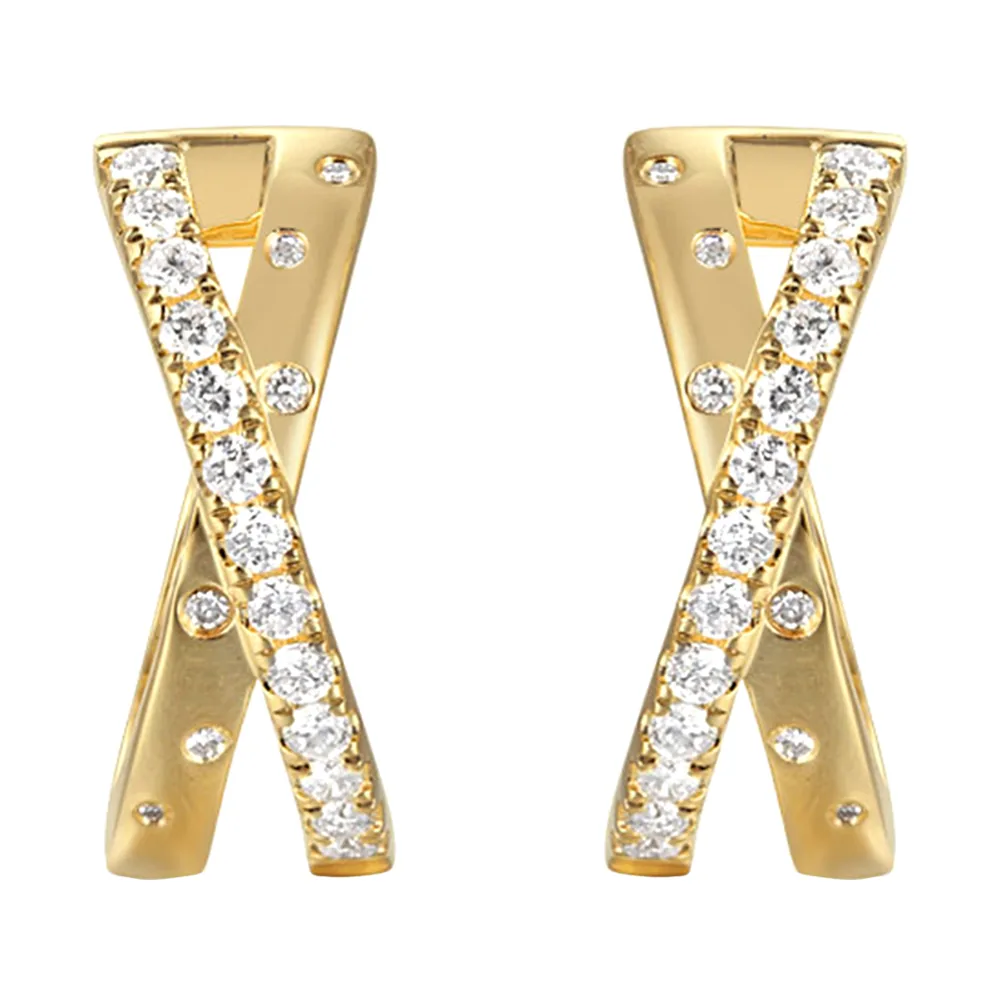 14Kt Yellow Gold Diamond 1/2Ctw Earring