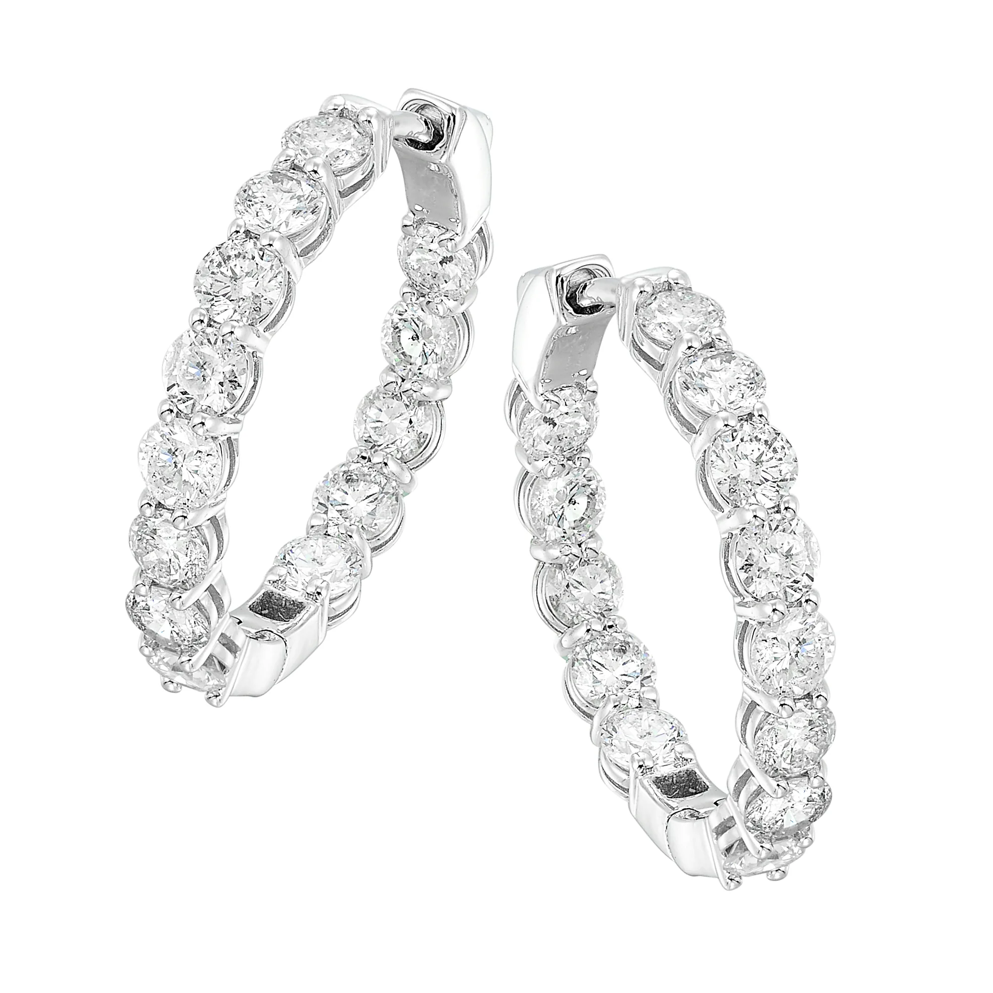 14Kt White Gold Diamond 5Ctw Earring view 2
