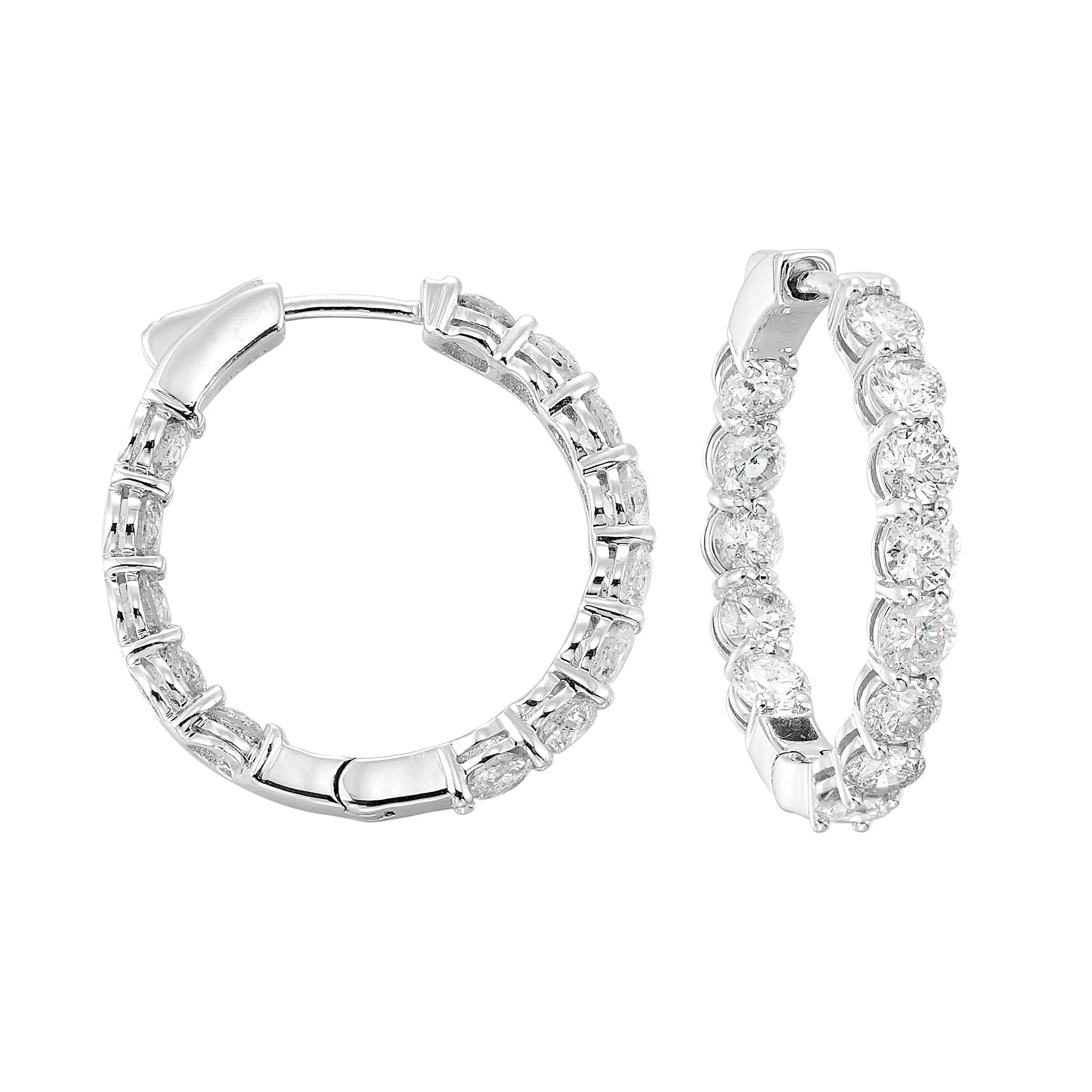 14Kt White Gold Diamond 5Ctw Earring