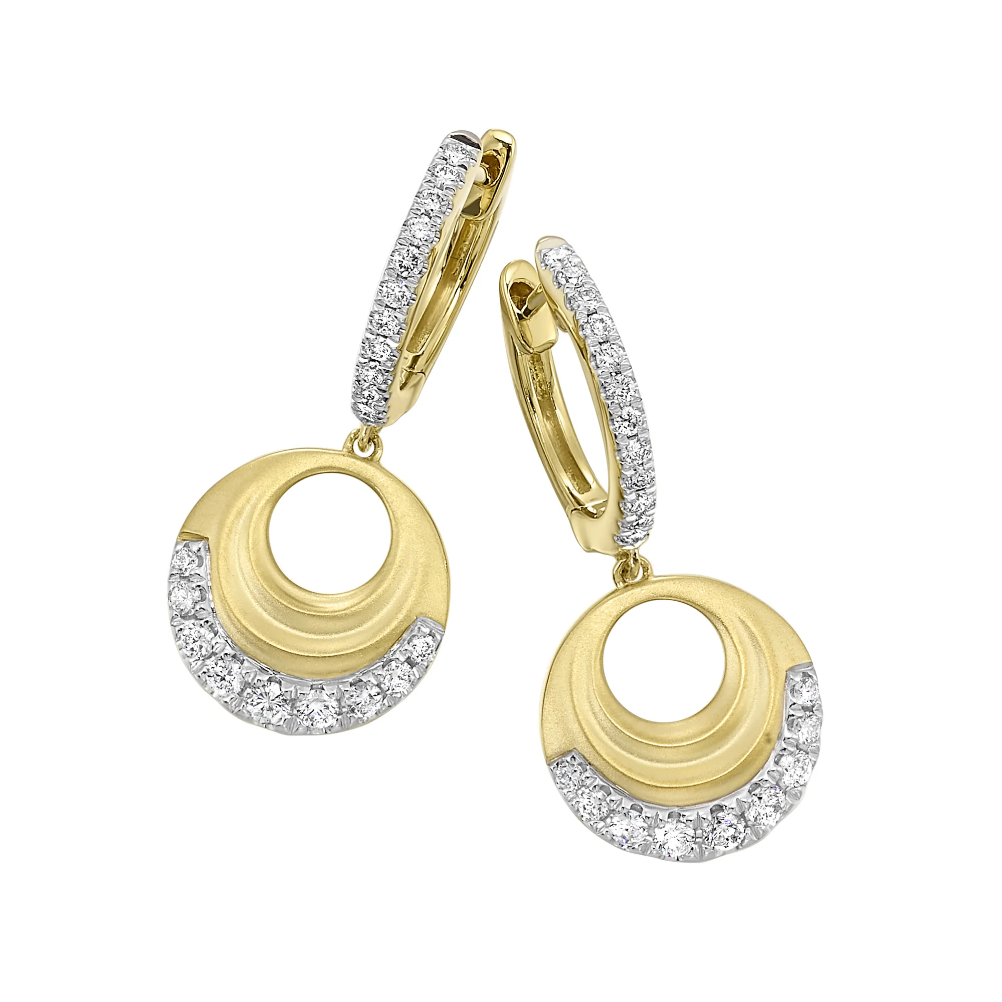 14Kt Yellow Gold Diamond 3/8Ctw Earring