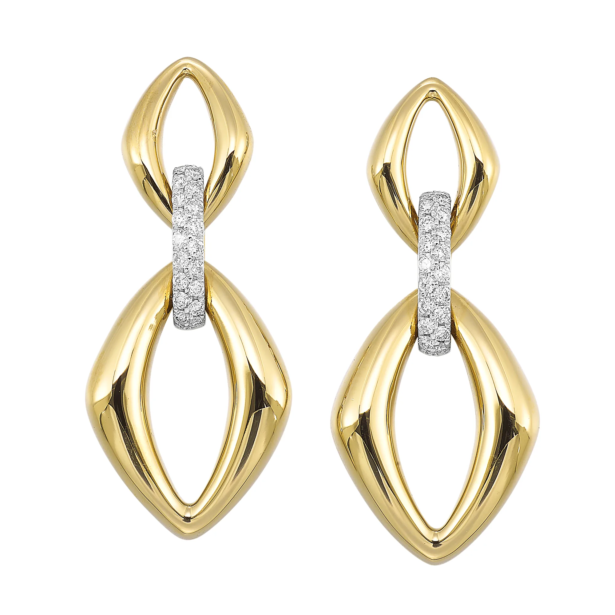 14Kt Yellow Gold Diamond 1/3Ctw Earring