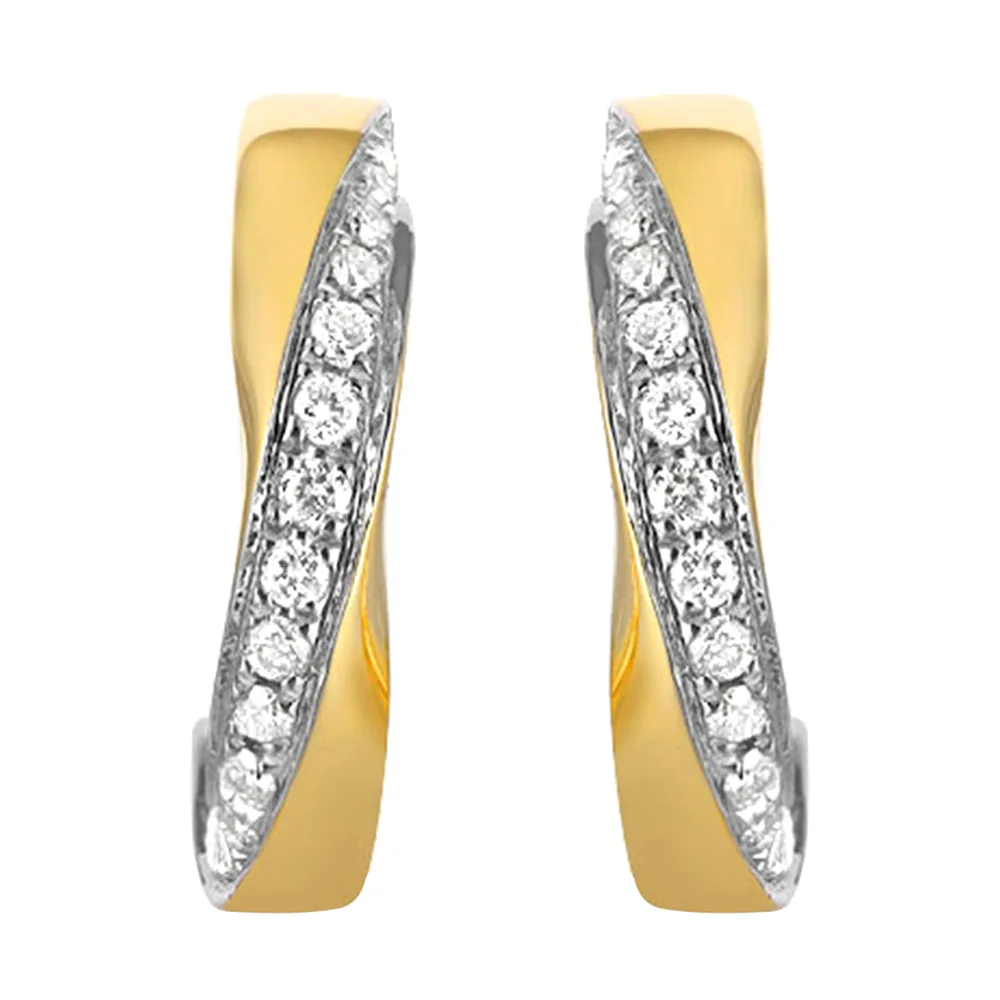 14Kt Yellow Gold Diamond 1/4Ctw Earring
