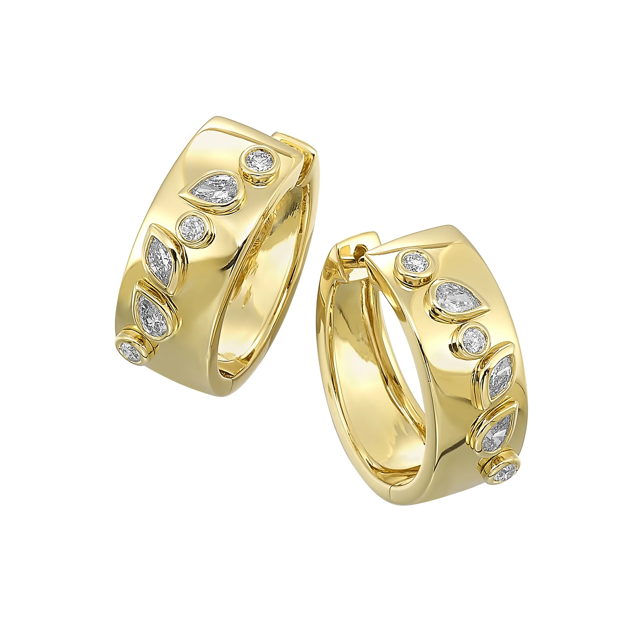14Kt Yellow Gold Diamond 1/3Ctw Earring
