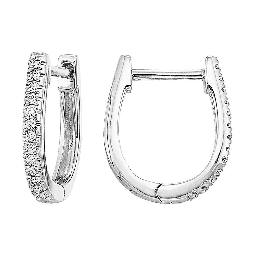 14Kt White Gold Diamond 1/15Ctw Earring view 2