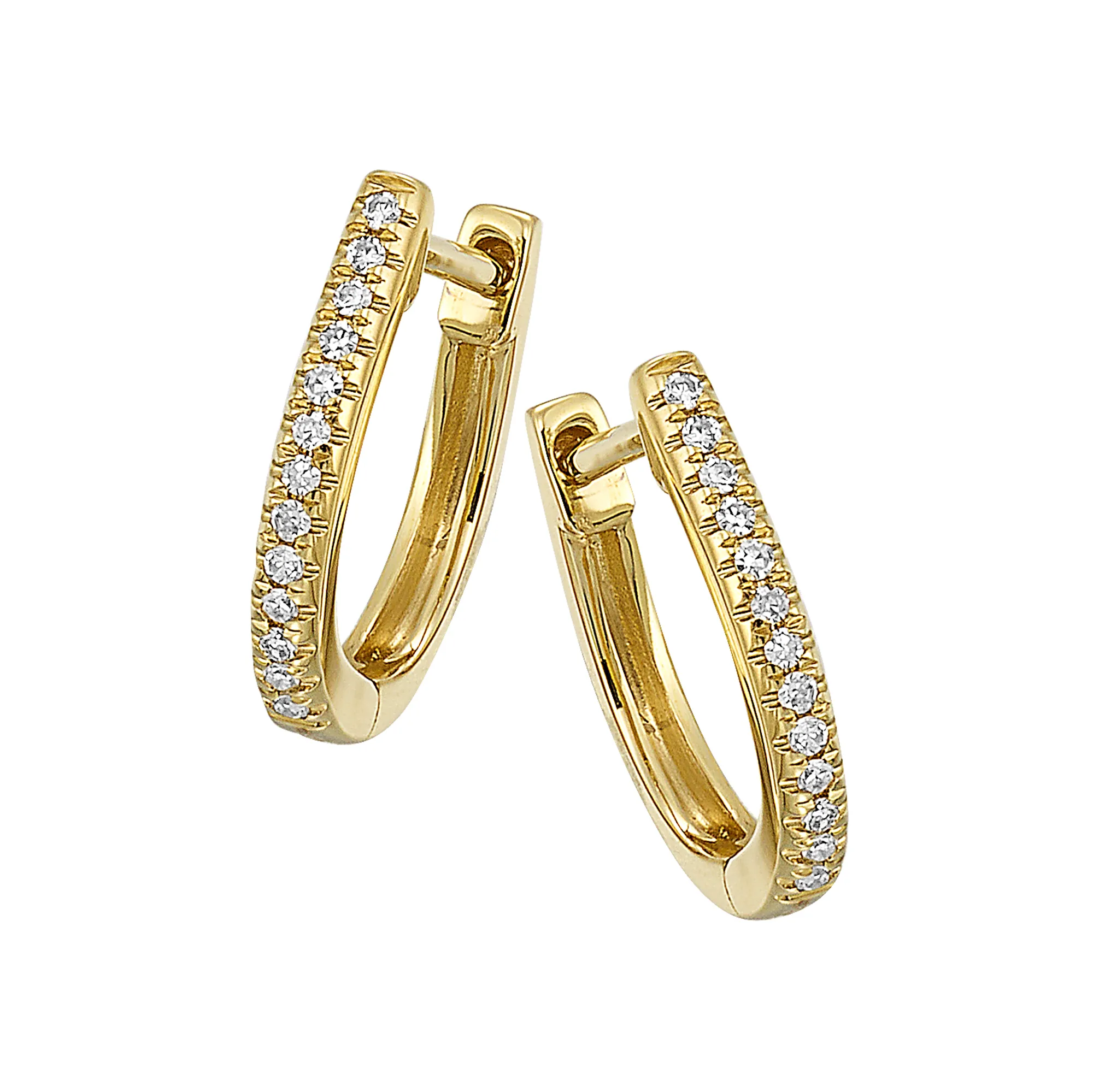 14Kt Yellow Gold Diamond 1/15Ctw Earring