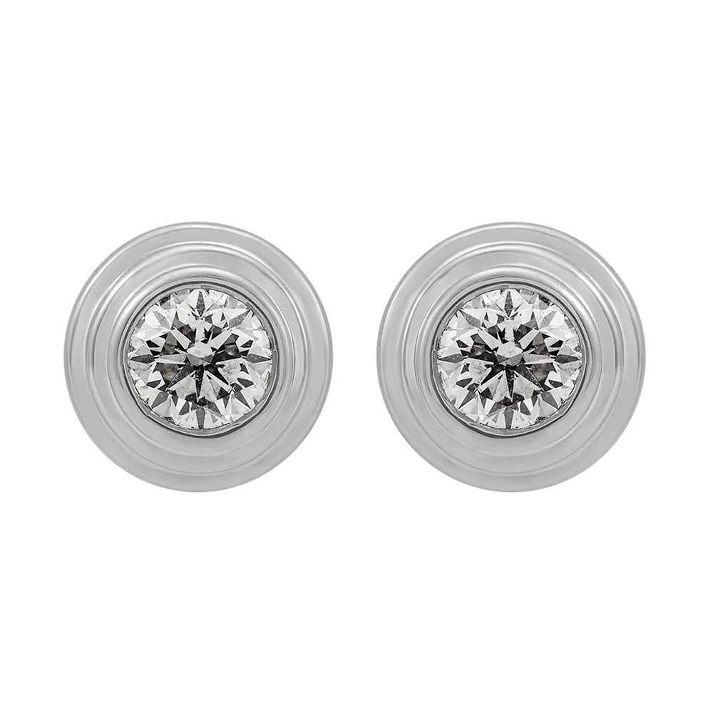 14Kt White Gold Diamond 1/3Ctw Earring