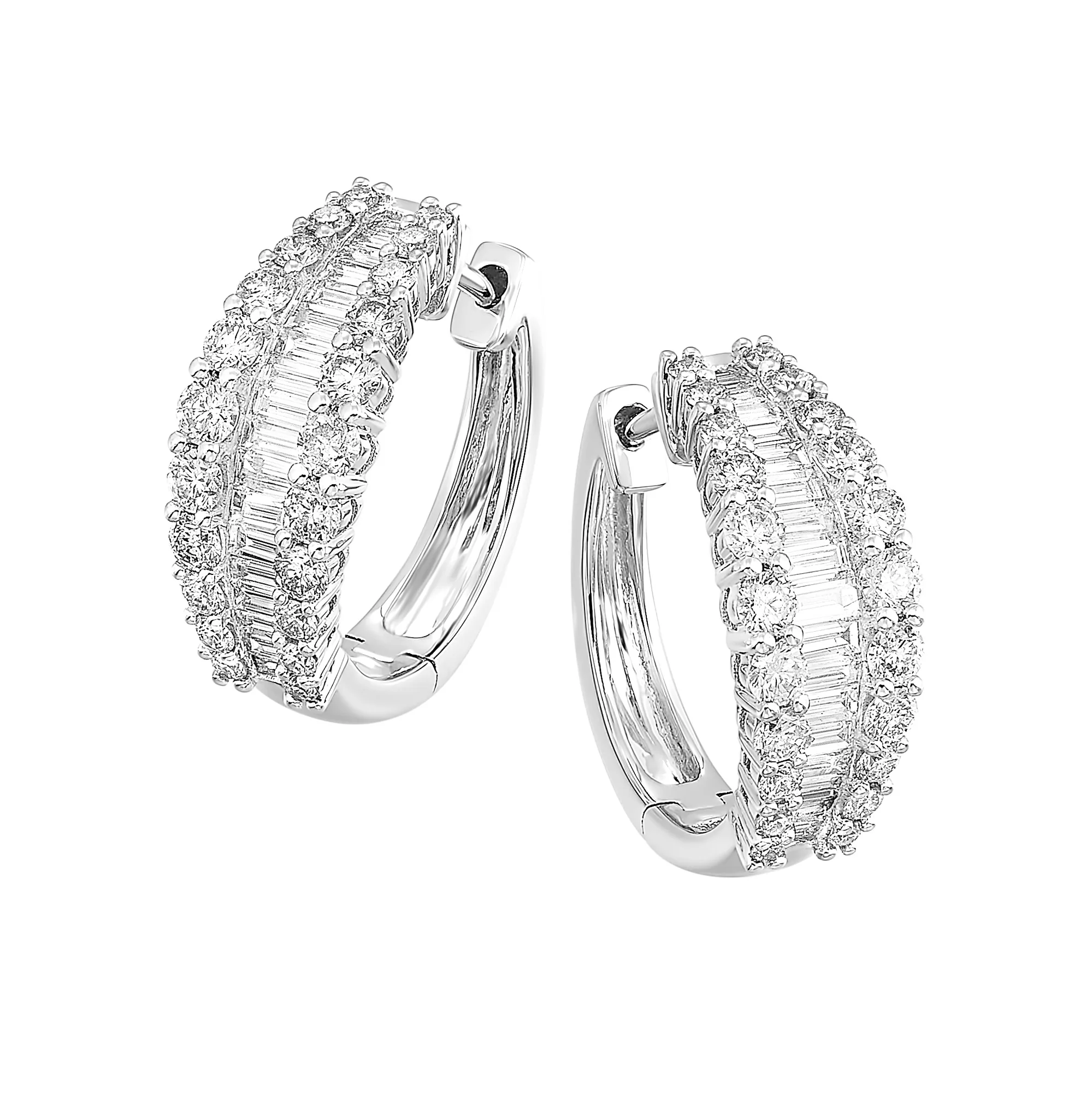 14Kt White Gold Diamond 1 1/2Ctw Earring