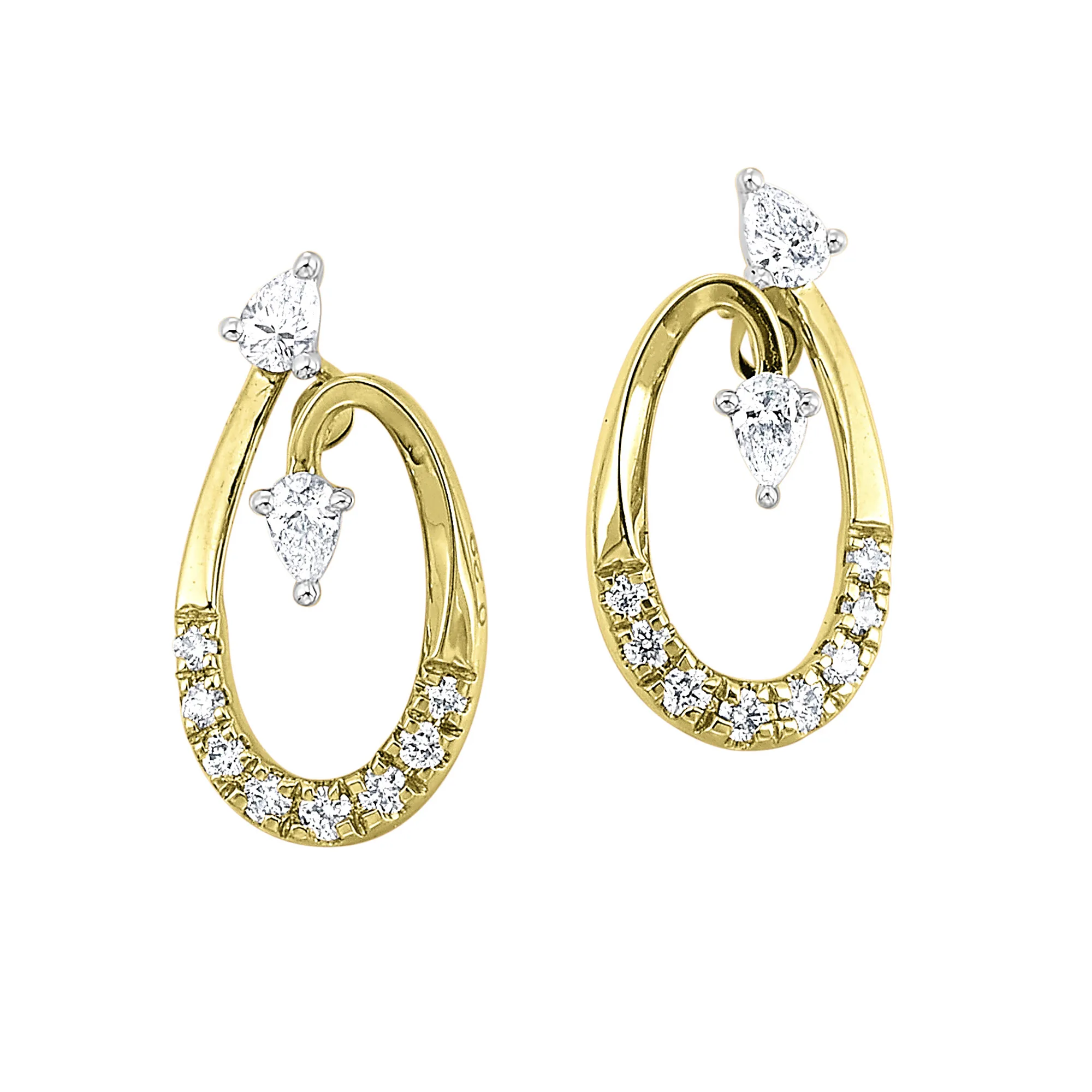 10Kt Yellow Gold Diamond 1/4Ctw Earring