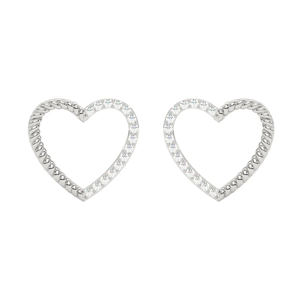 14Kt White Gold Diamond 1/20Ctw Earring