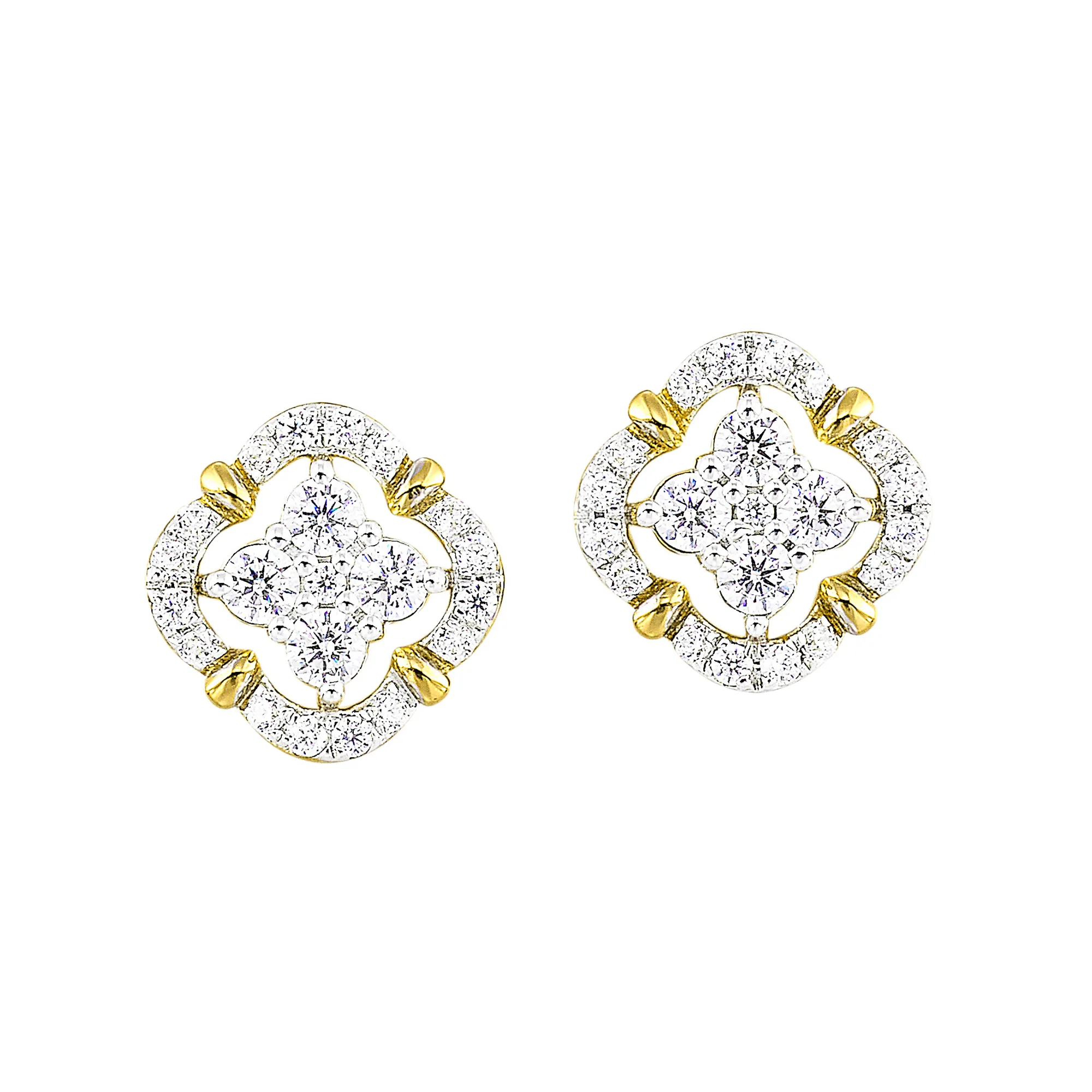 14Kt Yellow Gold Diamond 1/2Ctw Earring