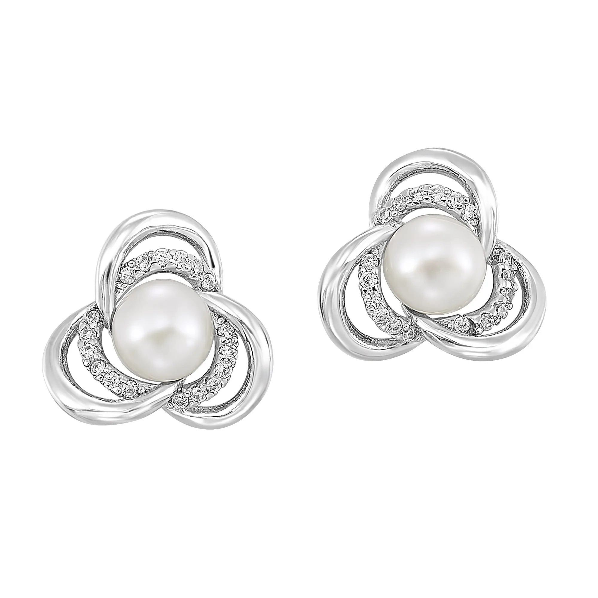 Silver Pearl Earring