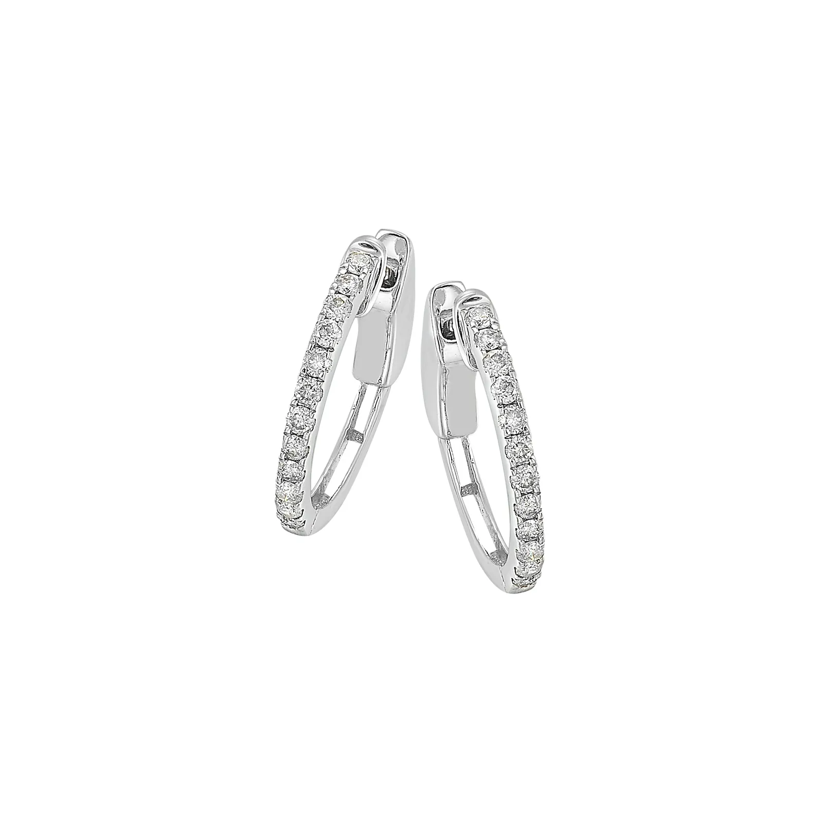 14Kt White Gold Diamond 1/4Ctw Earring