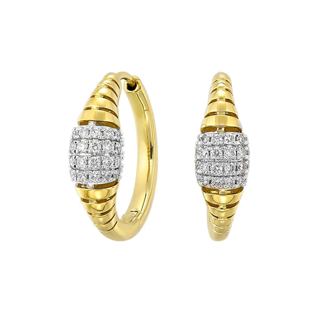 14Kt Yellow Gold Diamond 3/8Ctw Earring