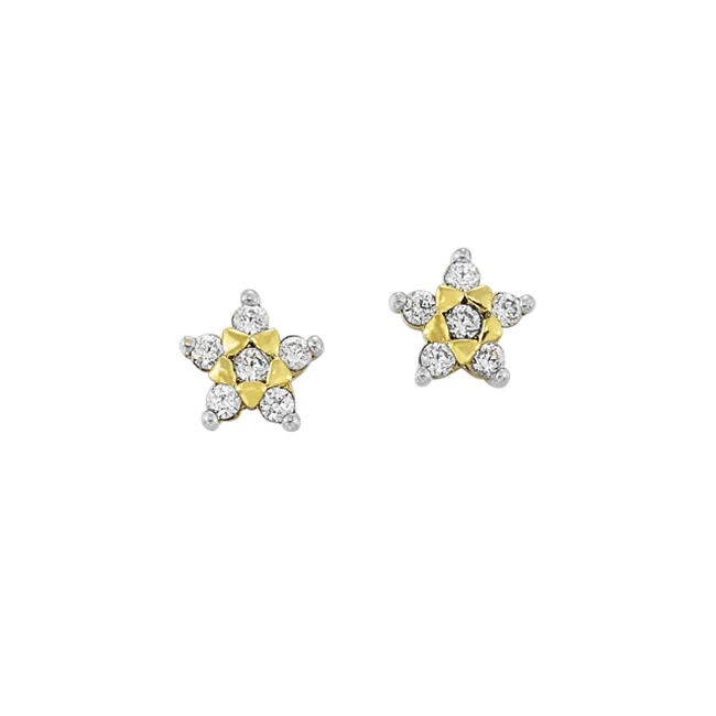10Kt Yellow Gold Diamond 1/5Ctw Earring