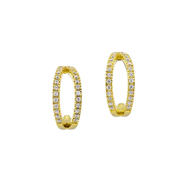 14Kt Yellow Gold Diamond 1/5Ctw Earring