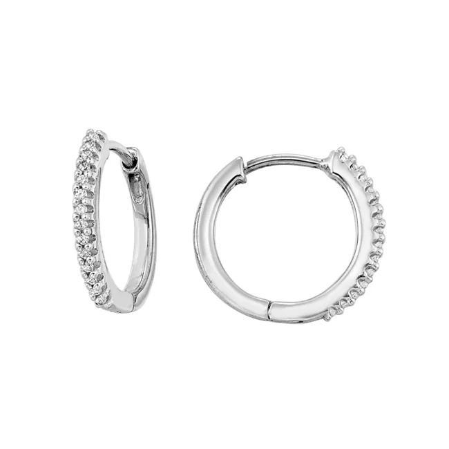 10Kt White Gold Diamond 1/10Ctw Earring