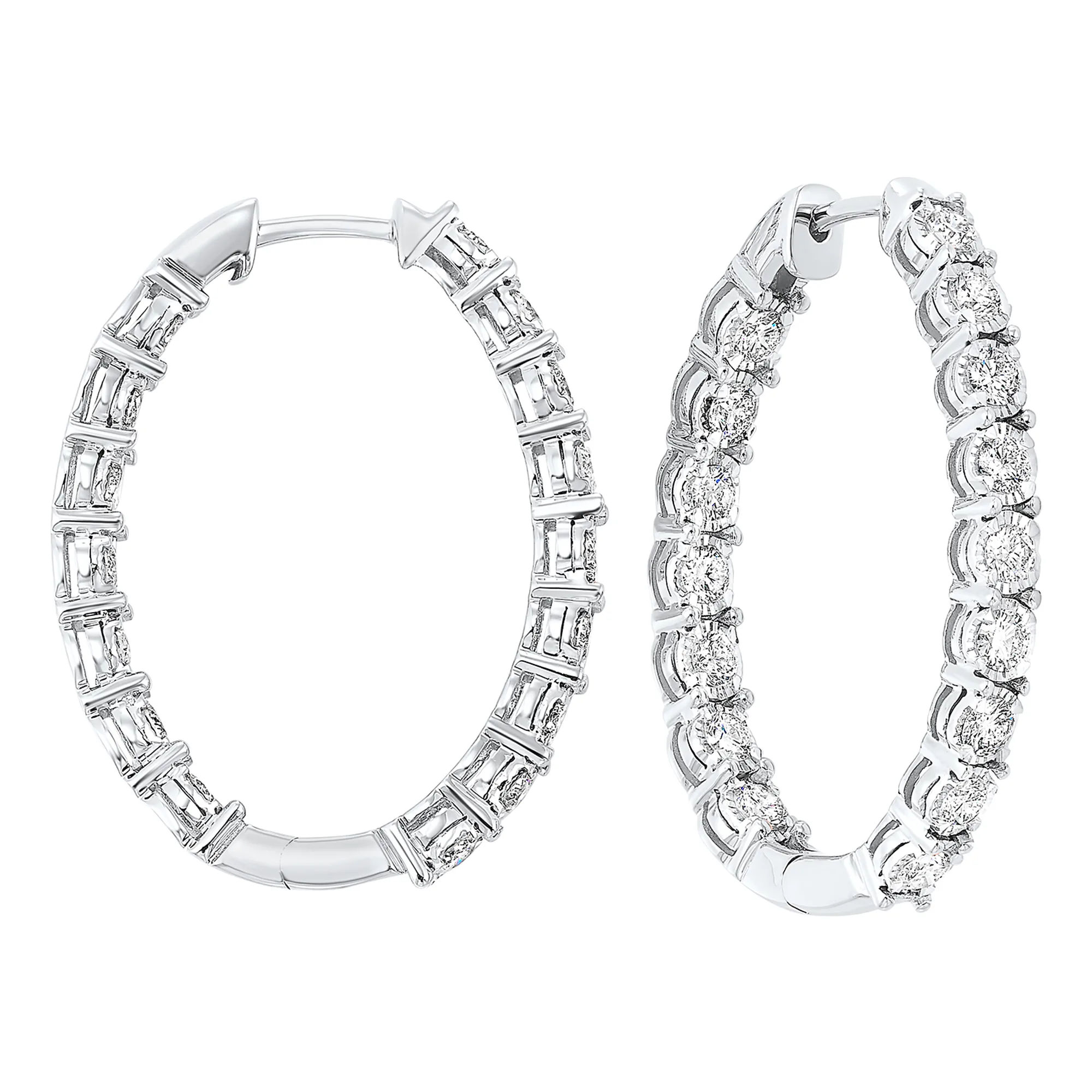 14Kt White Gold Diamond 2Ctw Earring