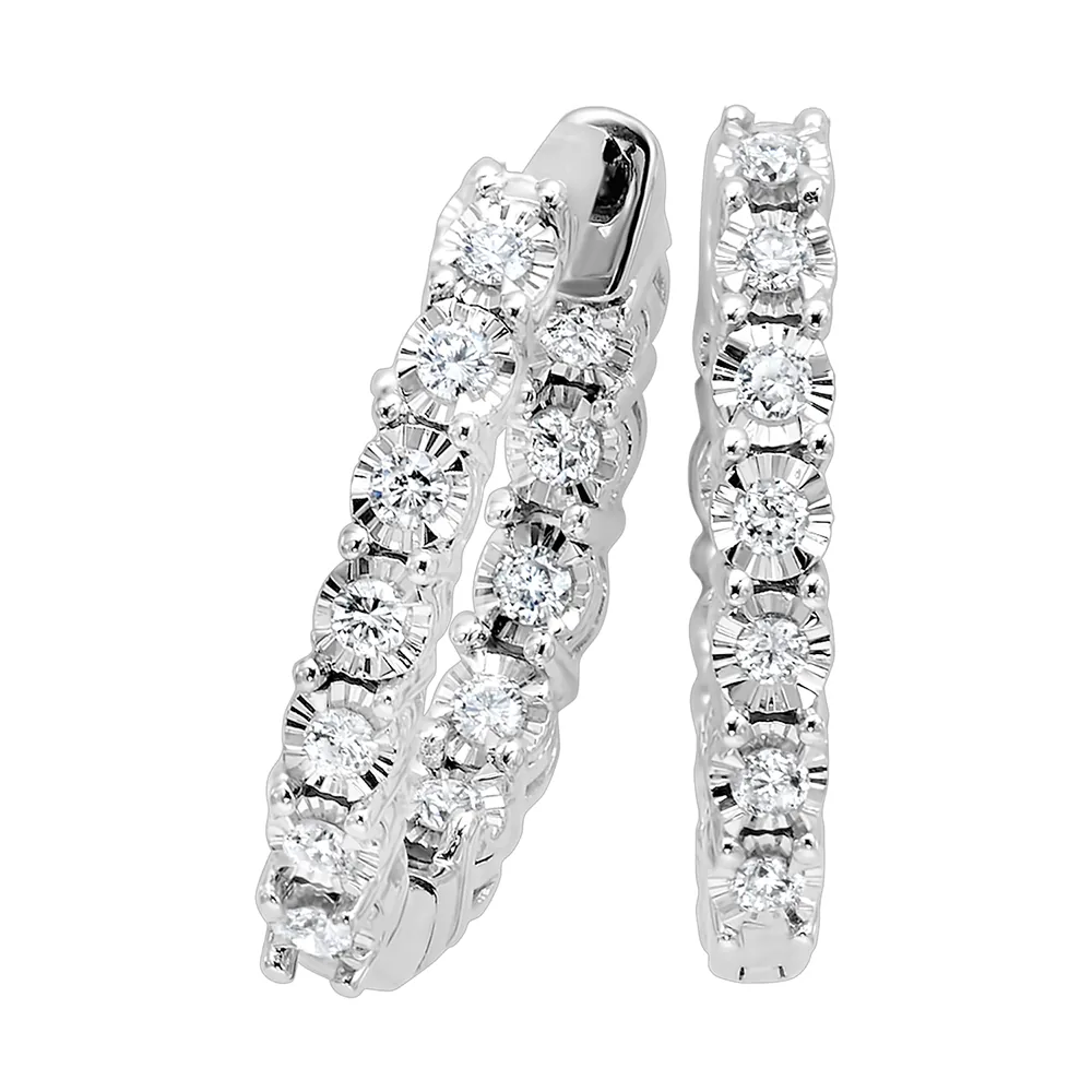 14Kt White Gold Diamond 1 7/8Ctw Earring view 2