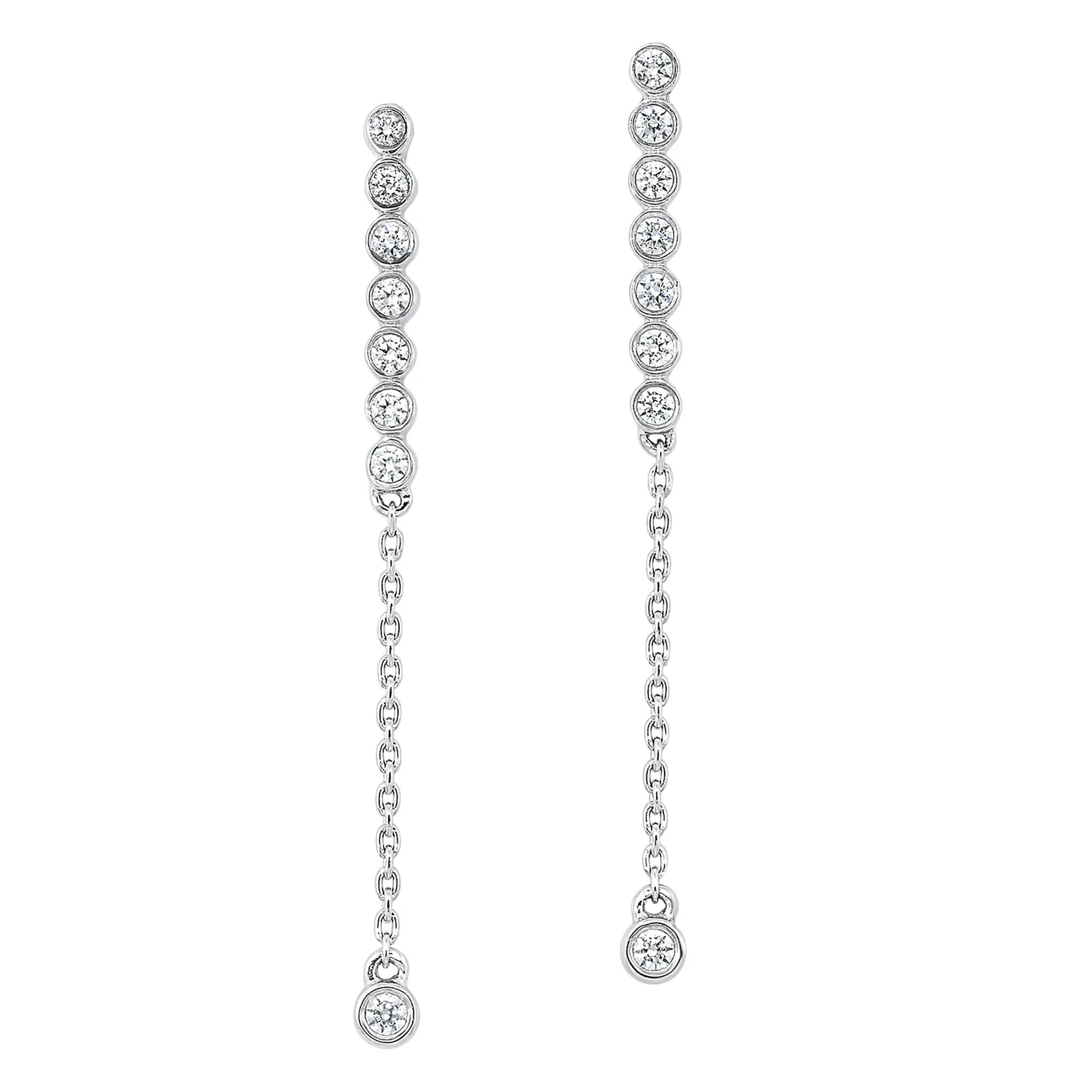 14Kt White Gold Diamond 1/5Ctw Earring