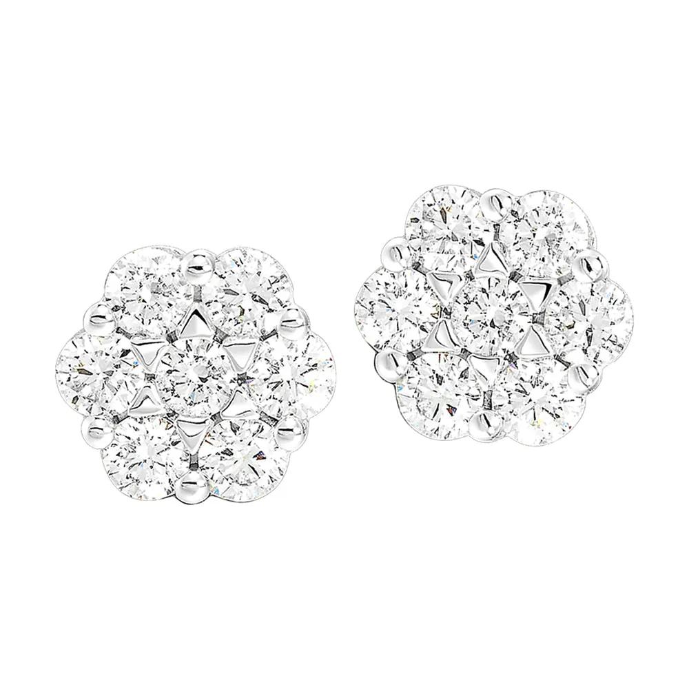 14Kt White Gold Diamond 1/4Ctw Earring