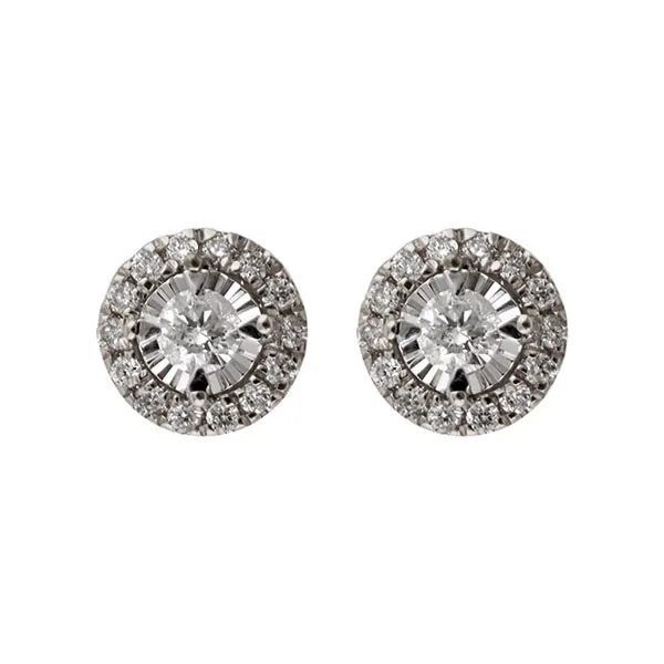 14Kt White Gold Diamond 1/6Ctw Earring