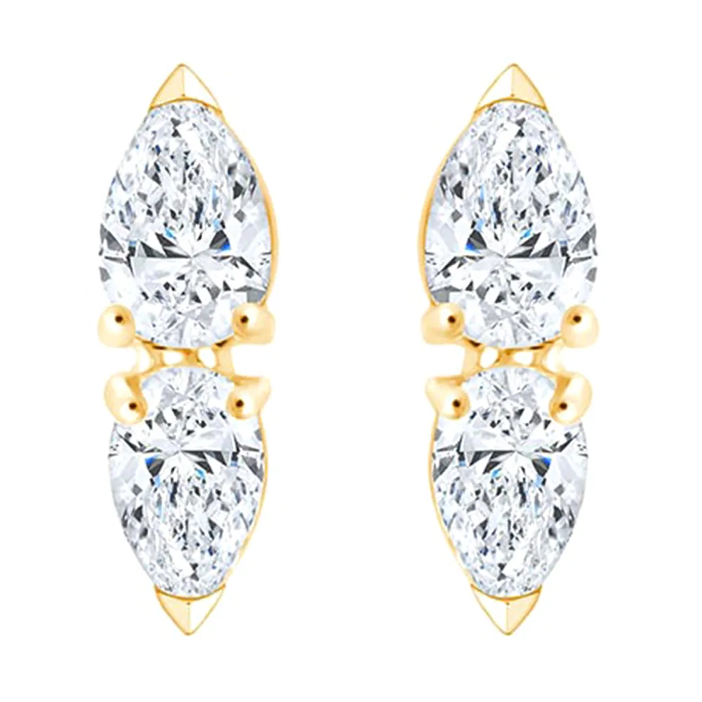 10Kt Yellow Gold Diamond 1/3Ctw Earring