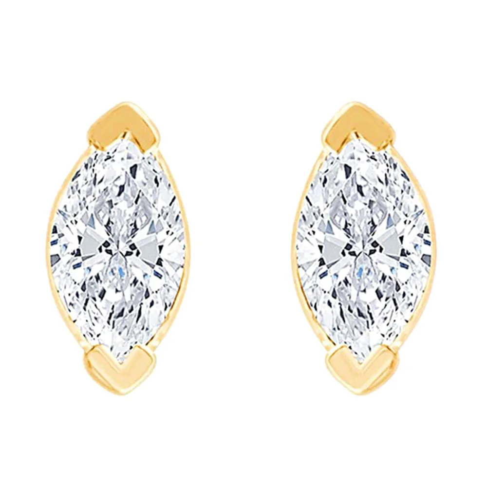 10Kt Yellow Gold Diamond 1/10Ctw Earring
