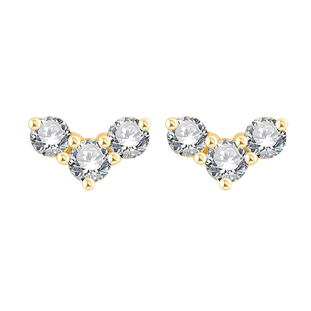 10Kt Yellow Gold Diamond 1/8Ctw Earring
