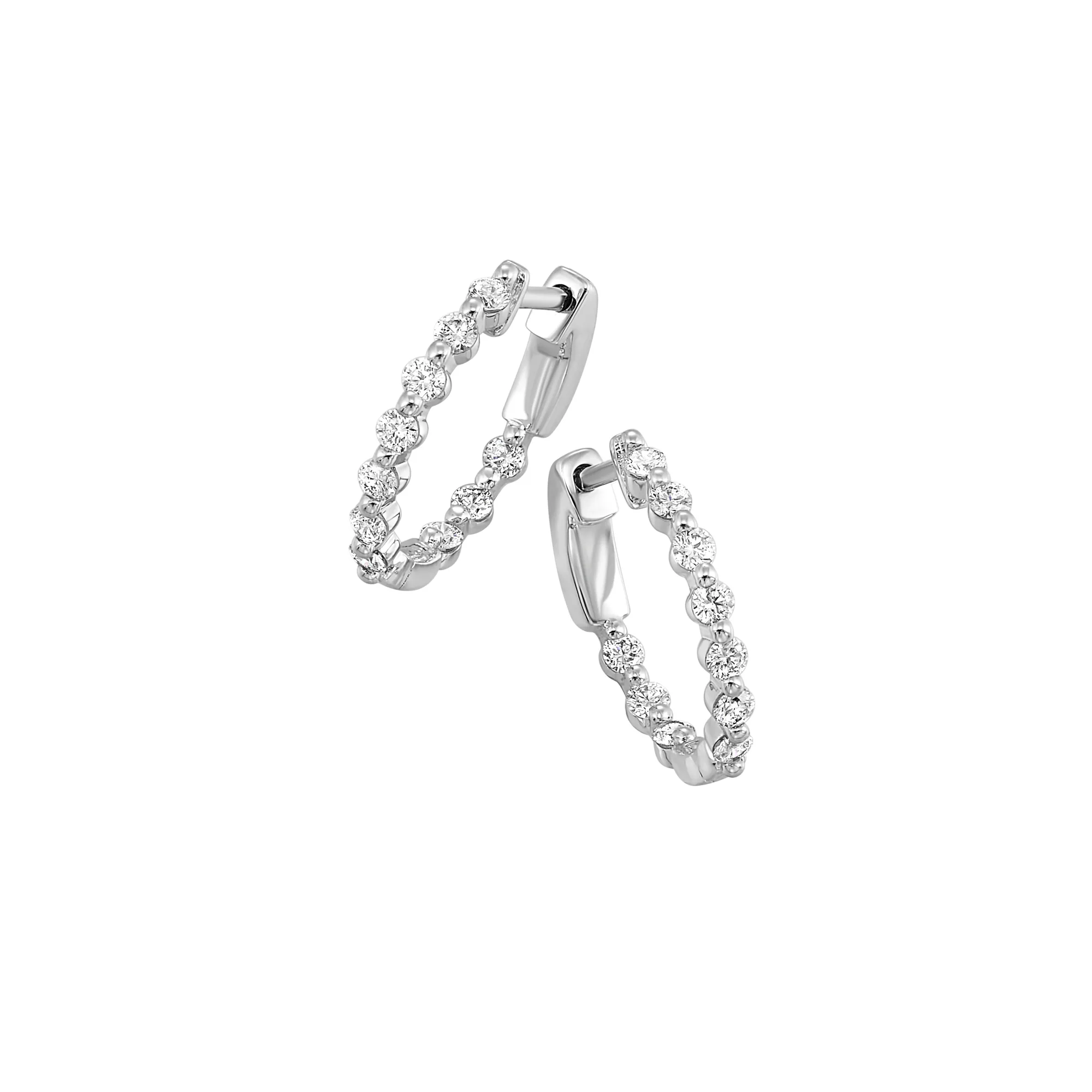 14Kt White Gold Diamond 1/2Ctw Earring view 2