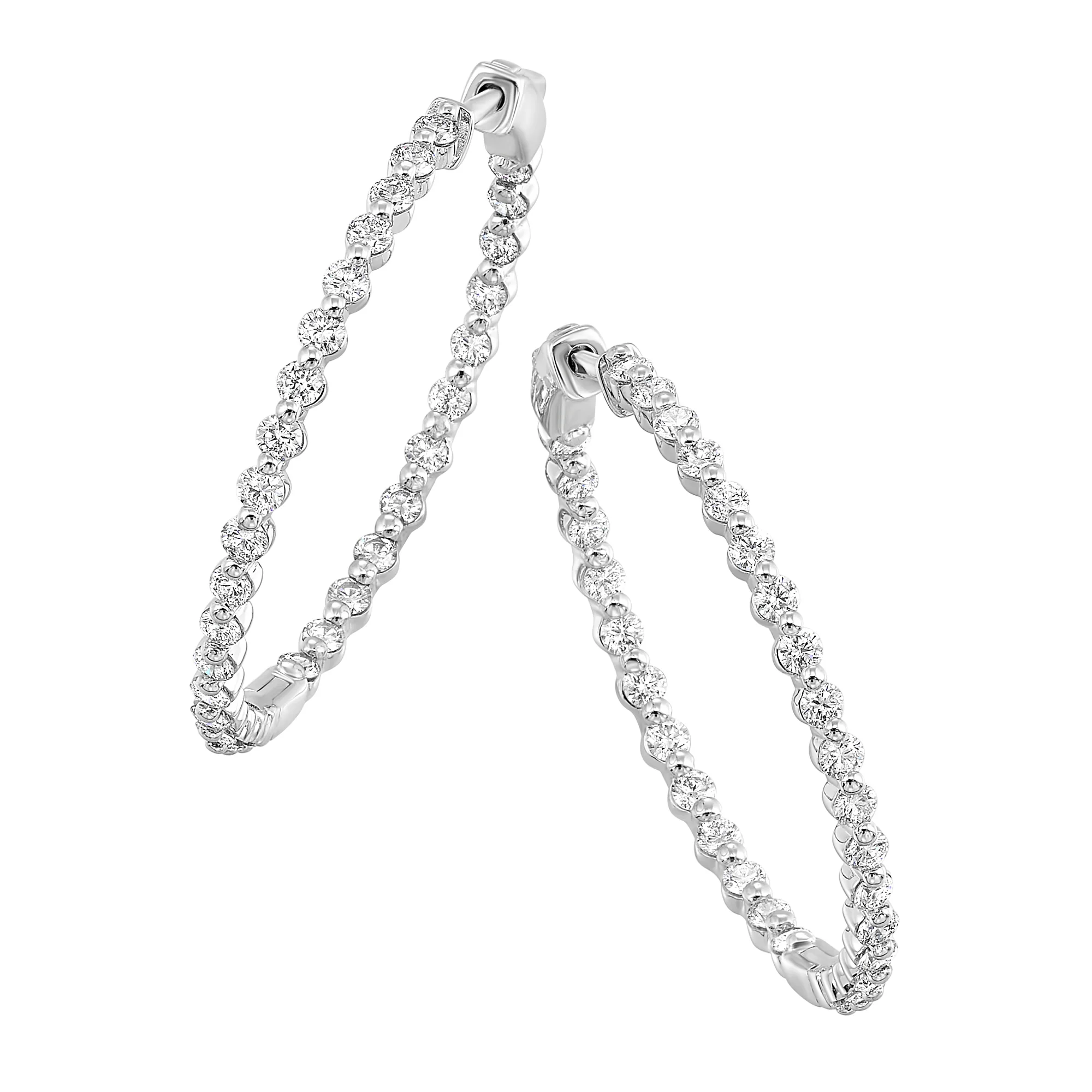 14Kt White Gold Diamond 1 1/2Ctw Earring view 2