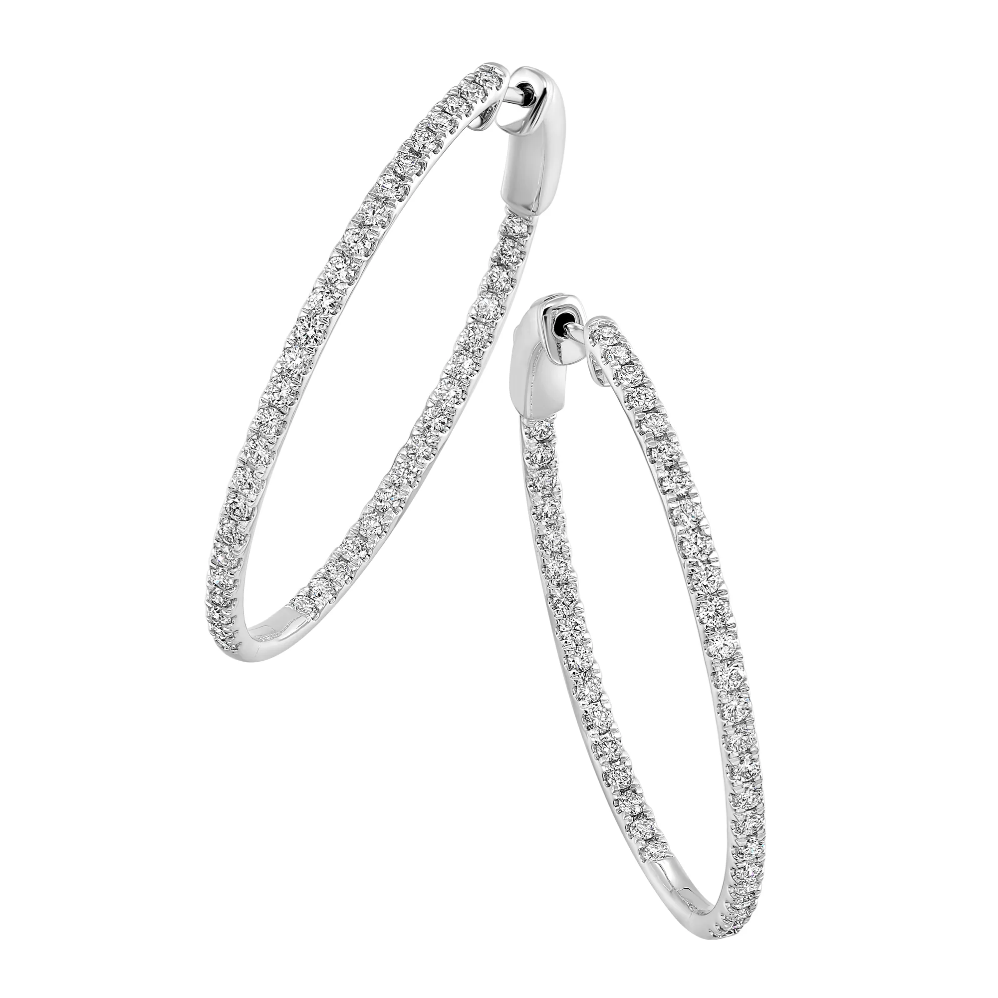 14Kt White Gold Diamond 1 1/2Ctw Earring view 2