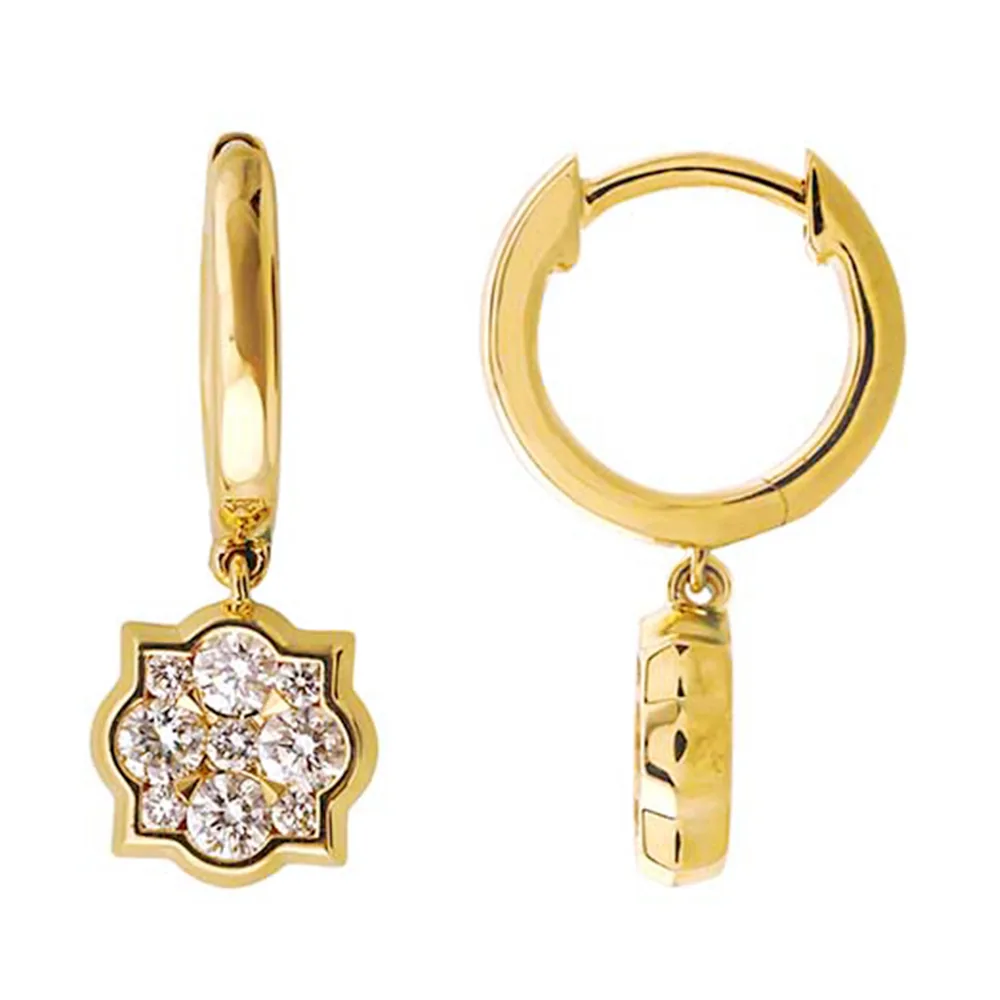 14Kt Yellow Gold Diamond 3/8Ctw Earring view 2