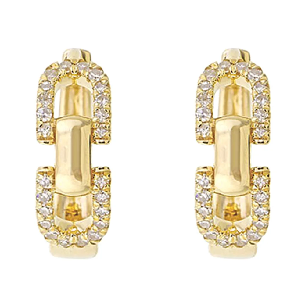 14Kt Yellow Gold Diamond 1/4Ctw Earring
