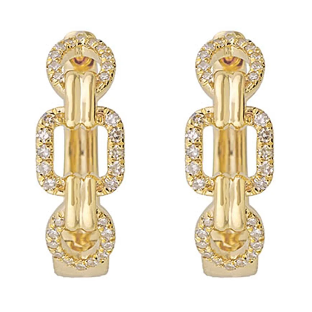 14Kt Yellow Gold Diamond 1/4Ctw Earring