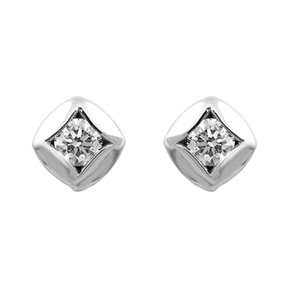 14Kt White Gold Diamond 1/5Ctw Earring