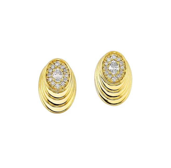 10Kt Yellow Gold Diamond 1/4Ctw Earring