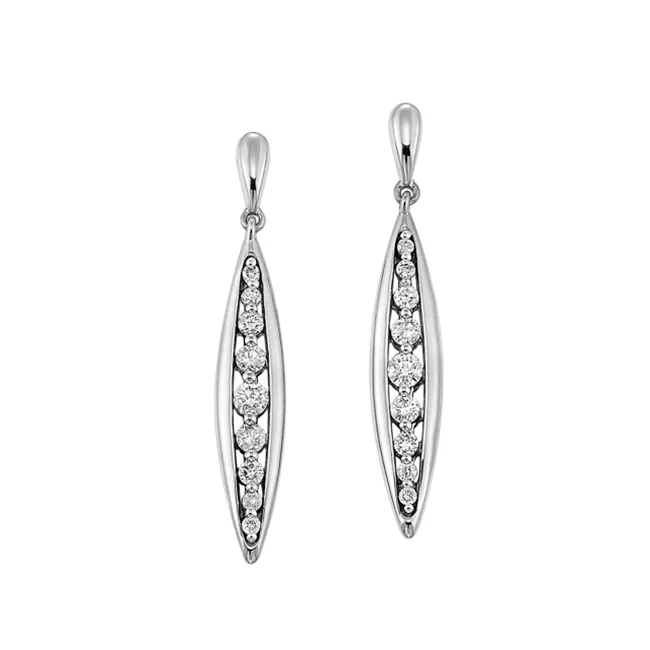 10Kt White Gold Diamond 1/4Ctw Earring