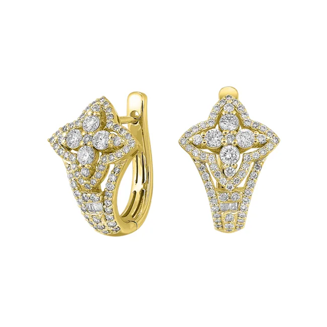 14Kt White Gold Diamond 1Ctw Earring